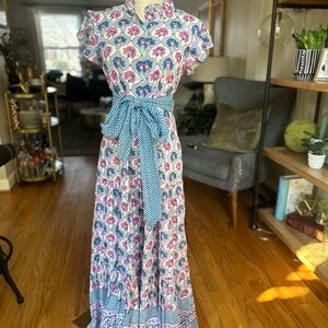 Oliphant Floral Ruffle Sleeve Dress